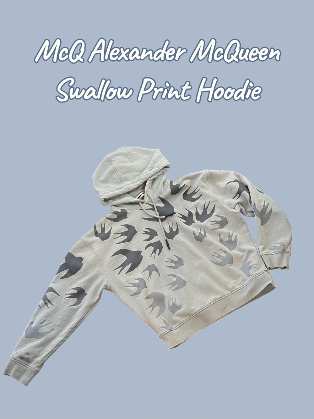McQ Alexander McQueen Swallow Print Hoodie XL